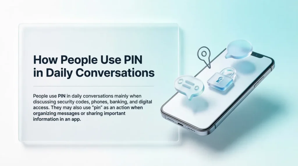 How People Use PIN in Daily Conversations