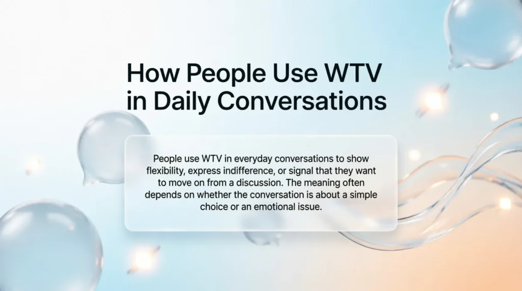 How People Use WTV in Daily Conversations