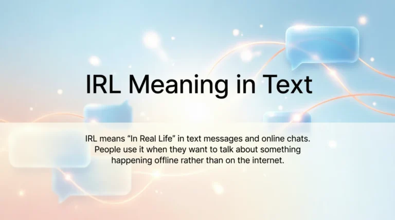 IRL Meaning in Text