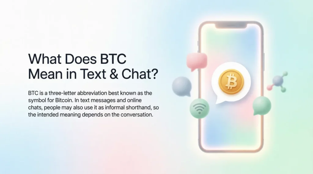 What Does BTC Mean in Text & Chat?