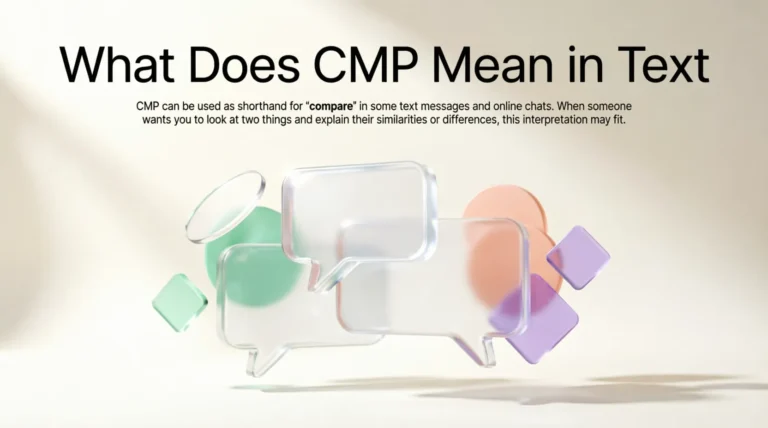 What Does CMP Mean in Text