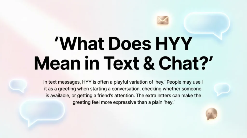 What Does HYY Mean in Text & Chat?