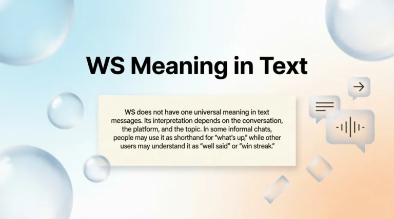 WS Meaning in Text